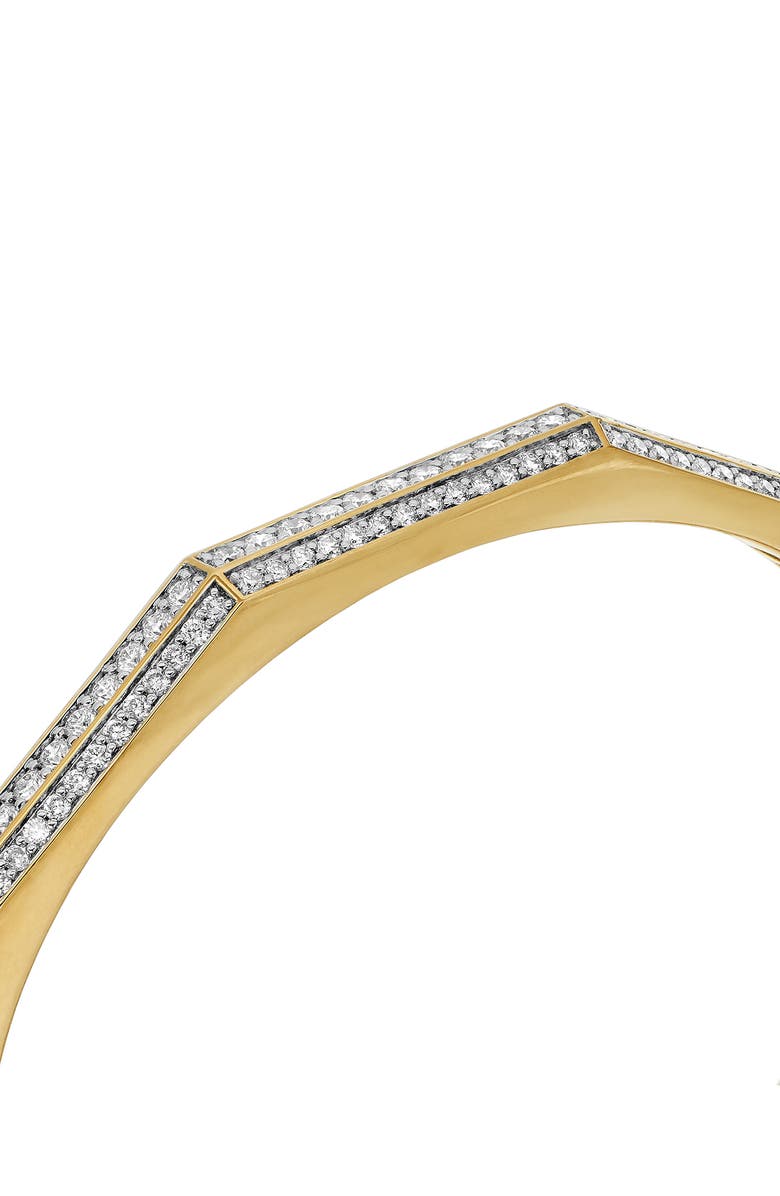David Yurman Carlyle Bracelet in 18K Yellow Gold with Pavé Diamonds, 5.5mm, Alternate, color, 