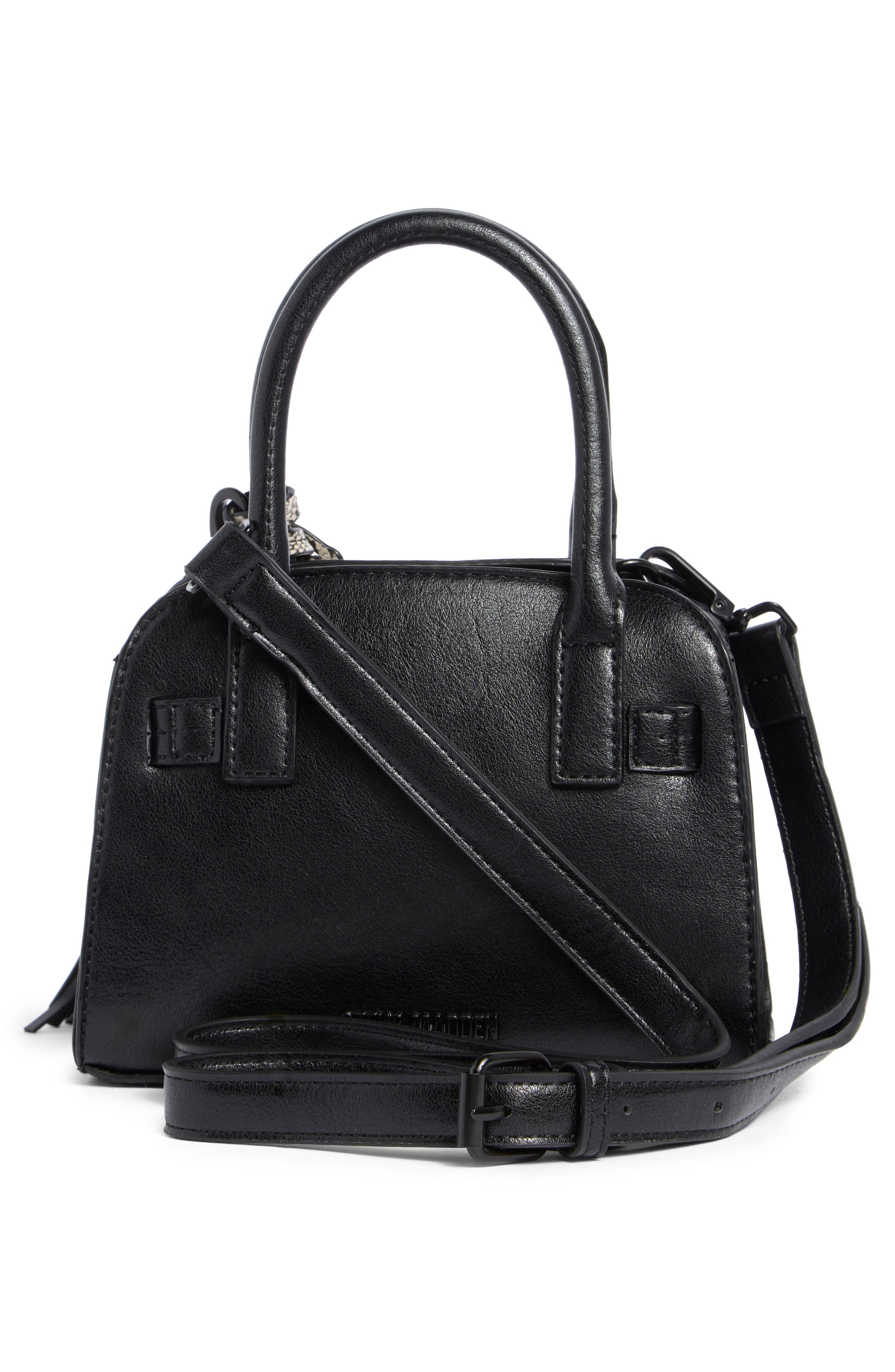 Steve Madden Phoenix Satchel Bag, Alternate, color, Black
