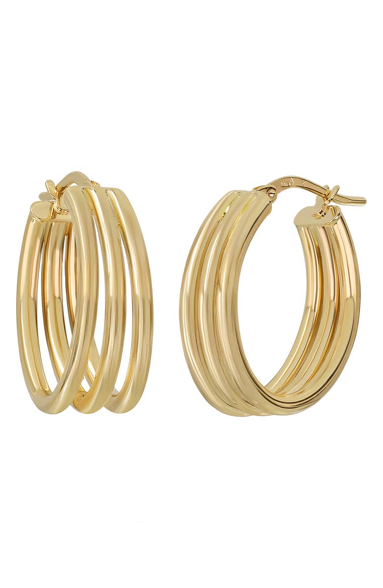 Bony Levy 14K Gold Triple Hoop Earrings, Main, color,