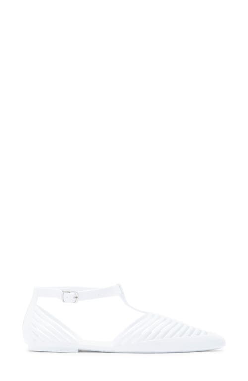 Jeffrey Campbell Squeaky Jelly Flat In White