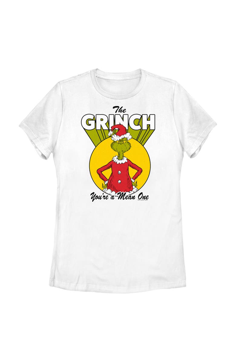 The Grinch Women's The Grinch Christmas Grinch You're a Mean One Graphic T-Shirt, Main, color, White