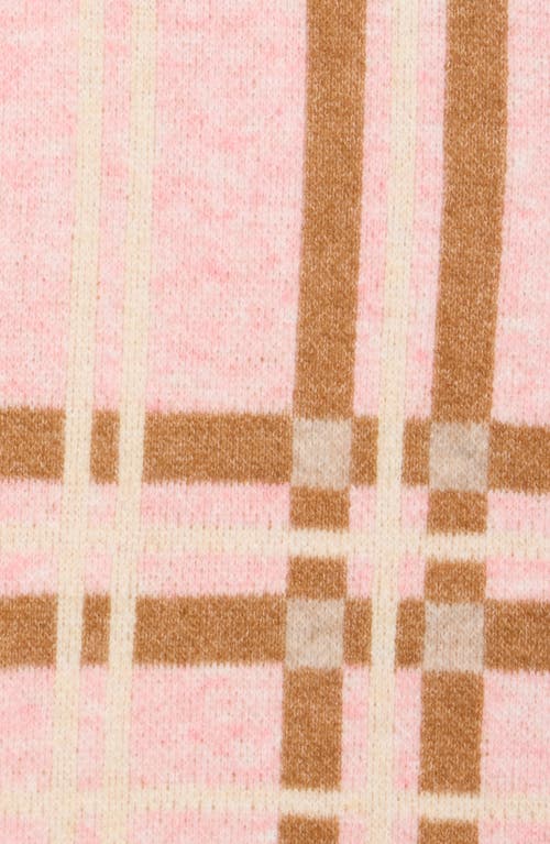 Cole Haan Plaid Cuff Scarf In Pink