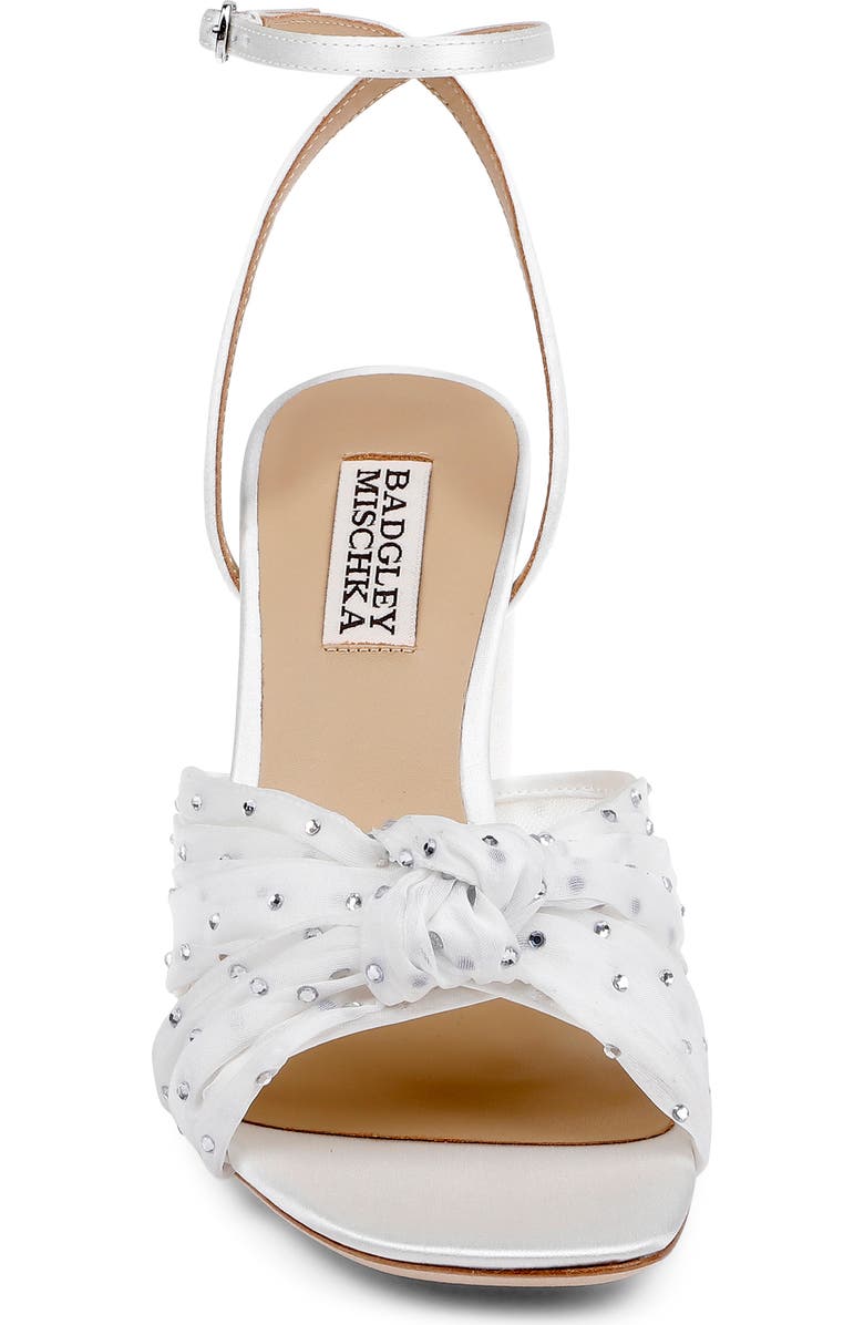 Badgley Mischka Collection Wila Ankle Strap Sandal, Alternate, color, White Satin