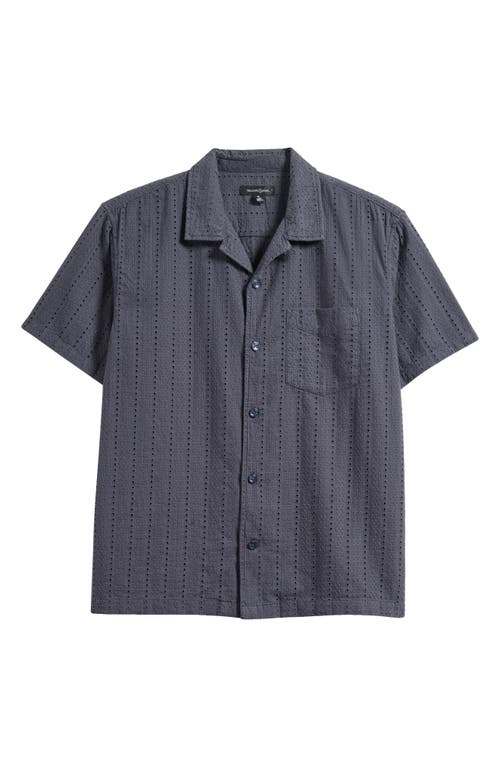 Treasure & Bond Embroidered Eyelet Cotton Camp Shirt