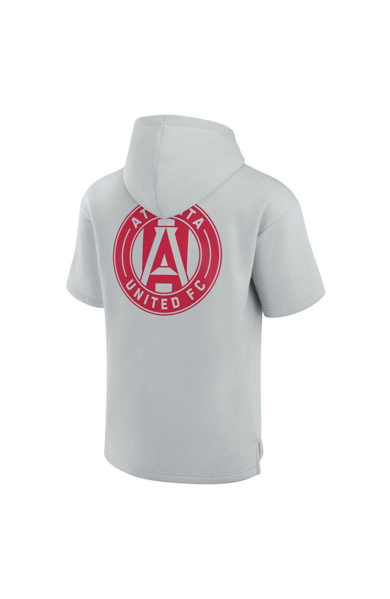 Fanatics Signature Unisex Fanatics Signature Gray Atlanta United FC Elements Super Soft Fleece Short Sleeve Pullover Hoodie, Alternate, color, Gray