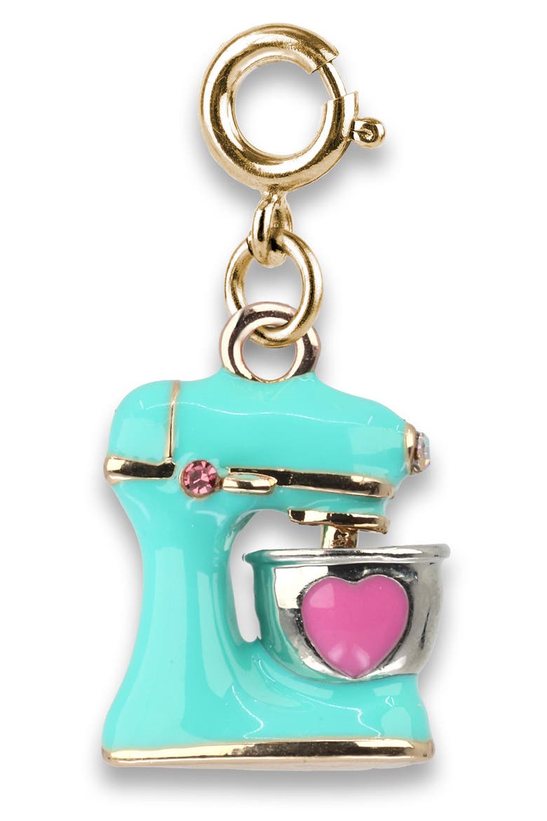 Kids' Stand Mixer Charm, Main, color, AQUA/ GOLD