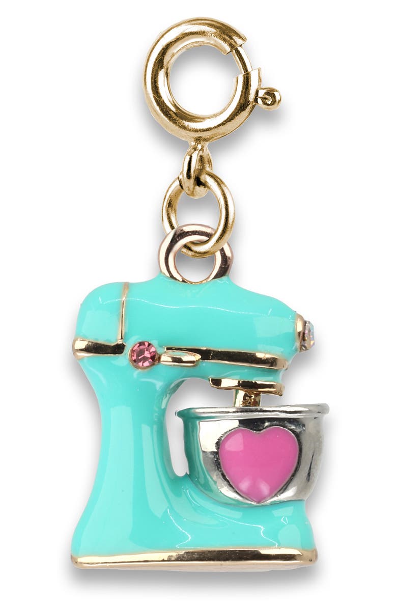 CHARM IT!<sup>®</sup> Kids' Stand Mixer Charm, Main, color, Aqua/ Gold