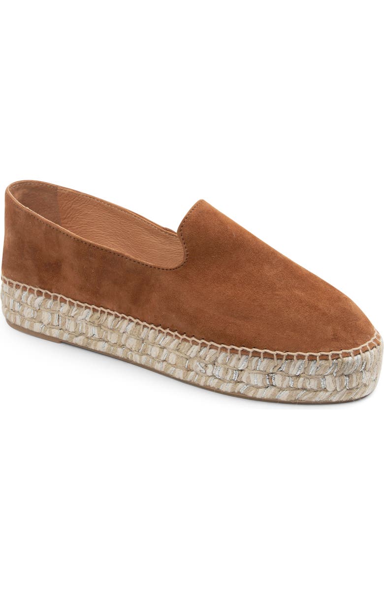 patricia green Avery Platform Epsadrille Flat, Main, color, Cognac Suede