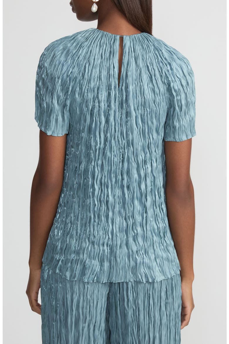Plissé Top, Alternate, color, LAGOON GREEN