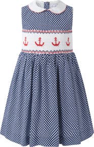 Rachel Riley Anchor Smocked Dress
