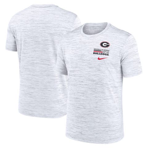 Men's Nike White Georgia Bulldogs Velocity Stacked Performance T-Shirt