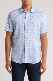 David Donahue Paisley Short Sleeve Sport Shirt
