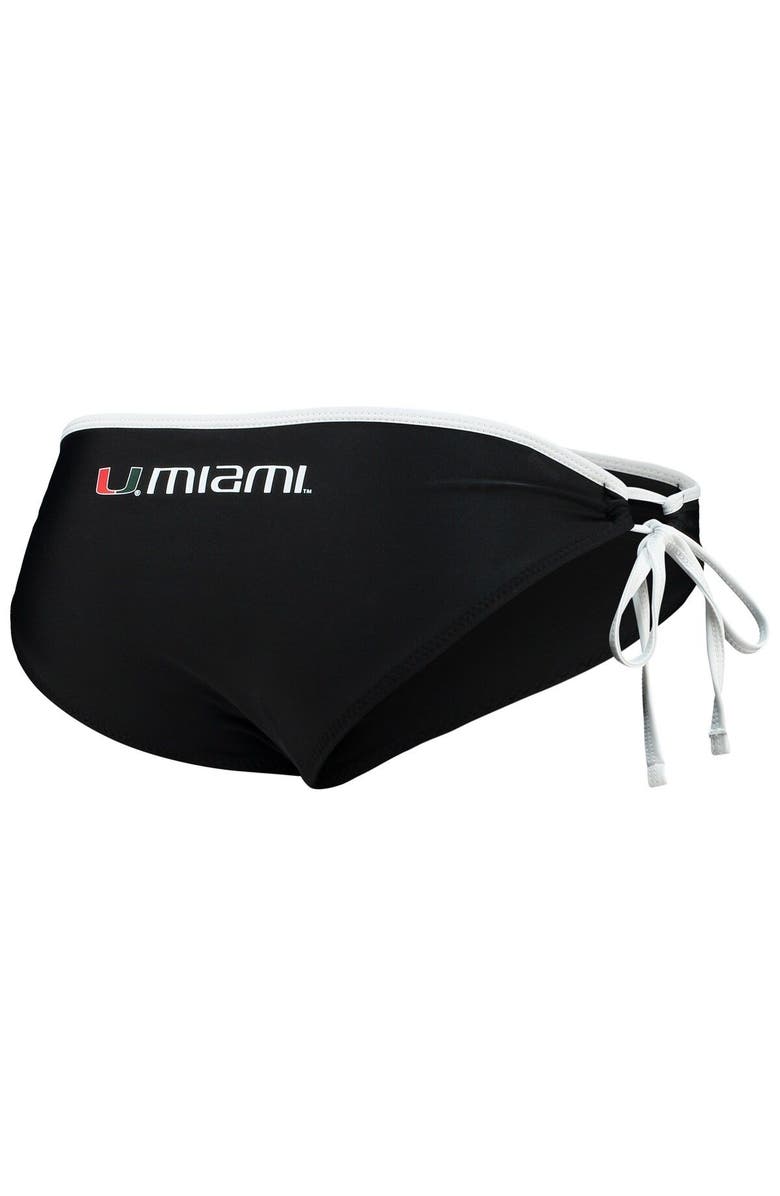 G-III 4HER BY CARL BANKS Women's G-III 4Her by Carl Banks Black Miami Hurricanes Perfect Match Bikini Bottom, Alternate, color, Black