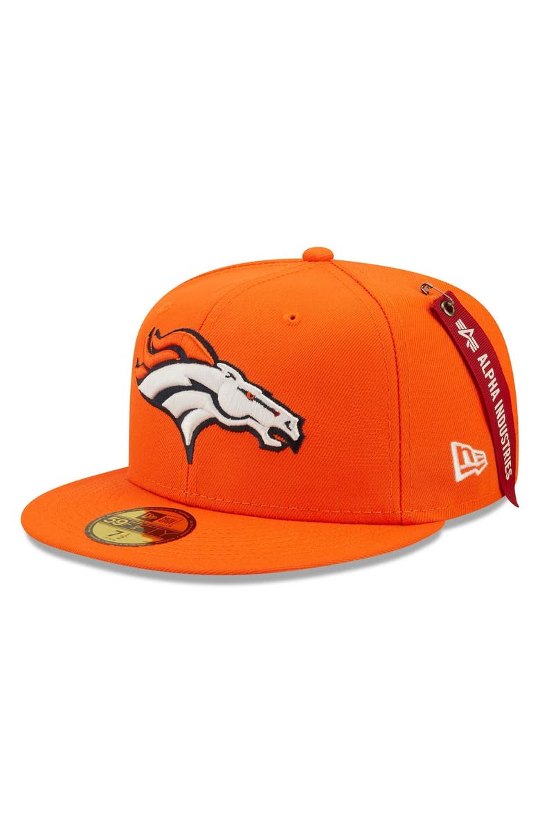 New Era x Alpha Industries Men's New Era x Alpha Industries Orange Denver Broncos Alpha 59FIFTY Fitted Hat, Alternate, color, 