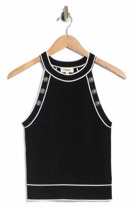 Rosemary High Neck Button Tank