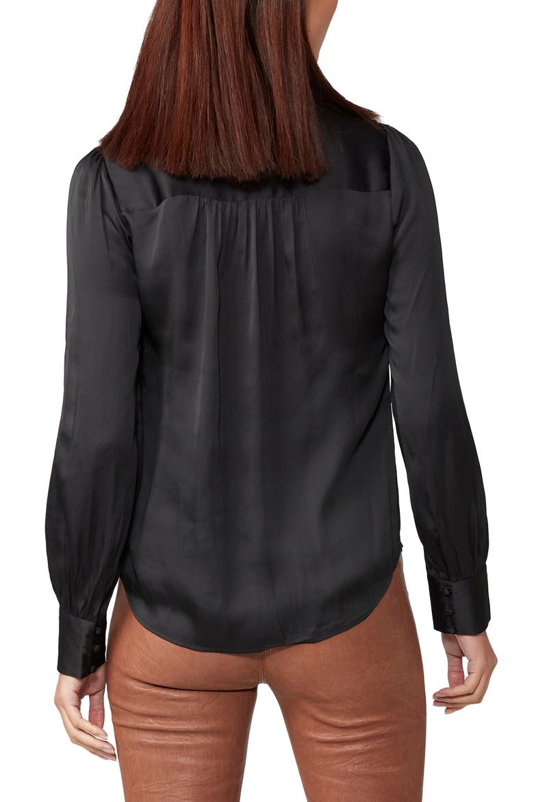 Cleobelle Tie Neck Blouse, Alternate, color, BLACK