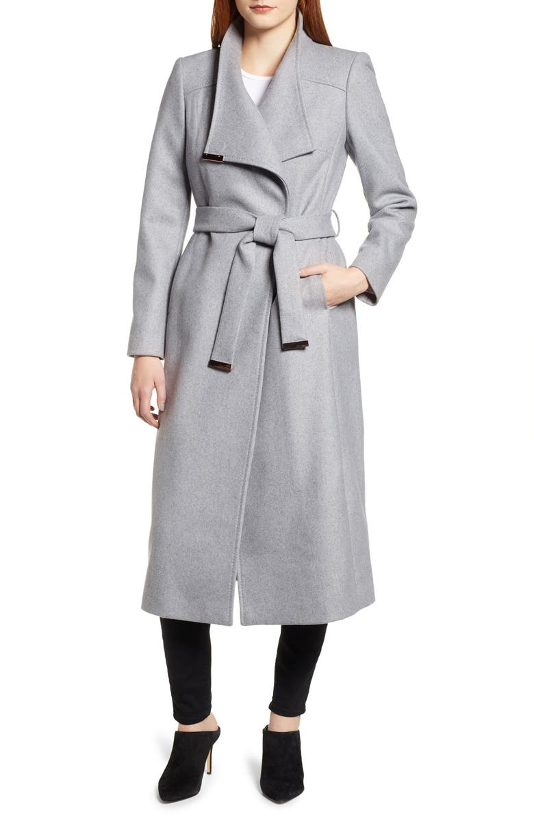 Ted Baker London Ted Baker Londer Midi Wool Wrap Coat, Main, color, 
