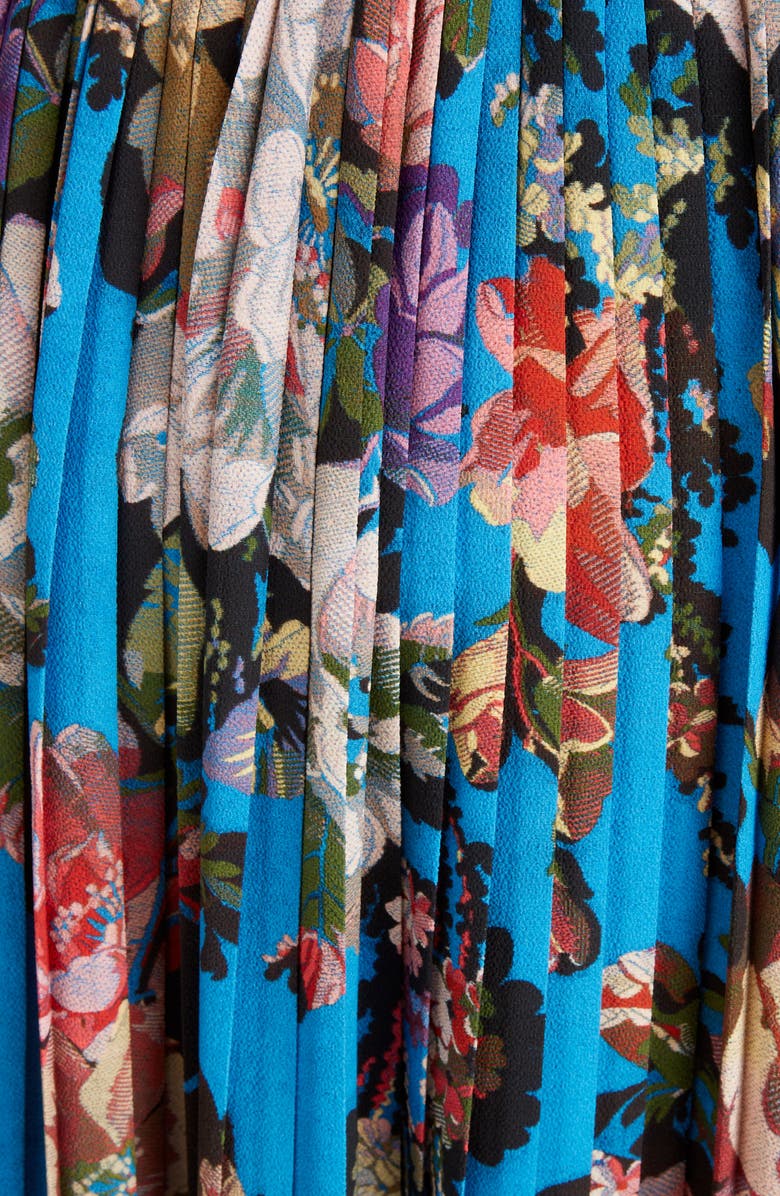 Dries Van Noten Saram Floral Pleated Midi Skirt, Alternate, color, 