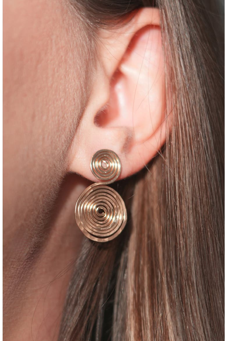 Elissos Inverse Earrings, Alternate, color, 14K Yellow Gold