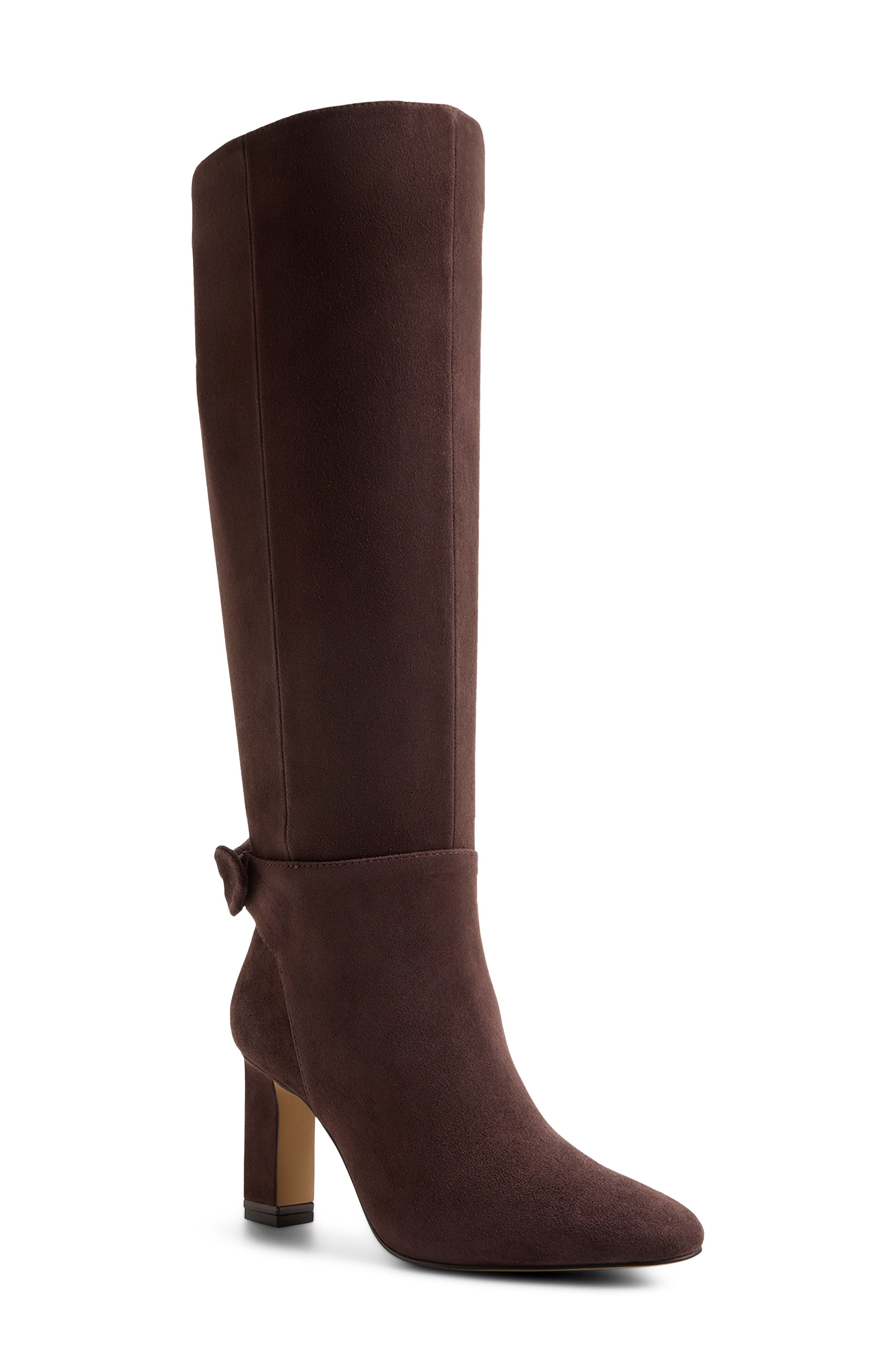 Daphne Knee High Boot, Main, color, DARK BROWN