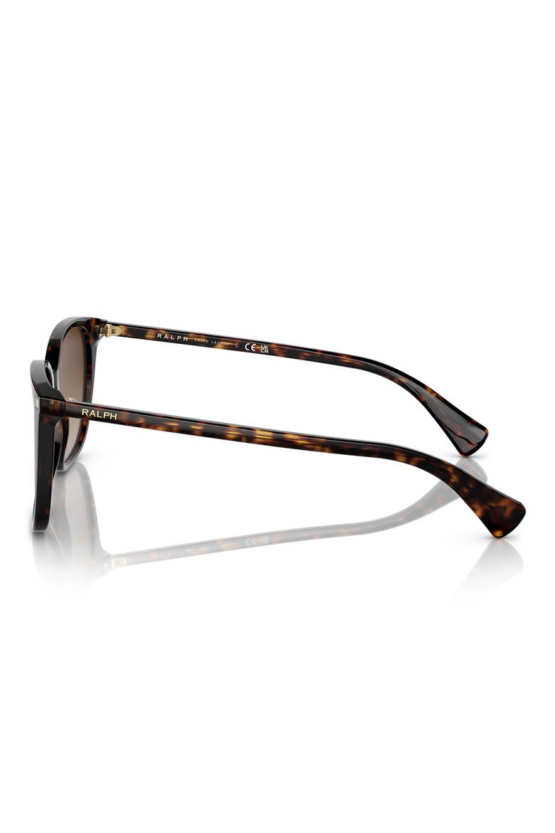 56mm Gradient Square Sunglasses, Alternate, color, SHINY DARK HAVANA / BROWN