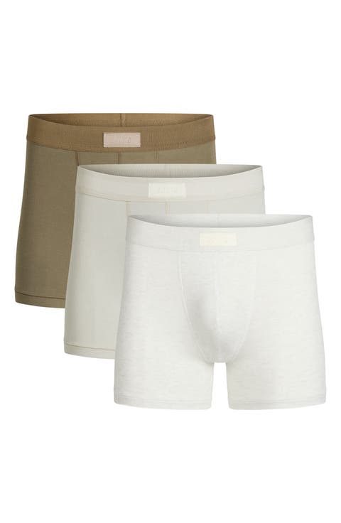 3-Pack 3-Inch Cotton & Modal Blend Boxer Briefs (Regular & Big)