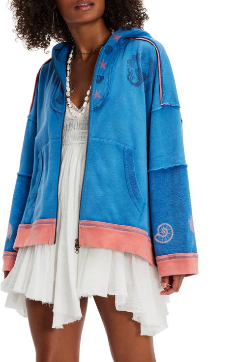 Seashell Hooded Zip Jacket