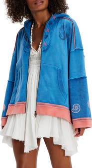 Free People Seashell Hooded Zip Jacket