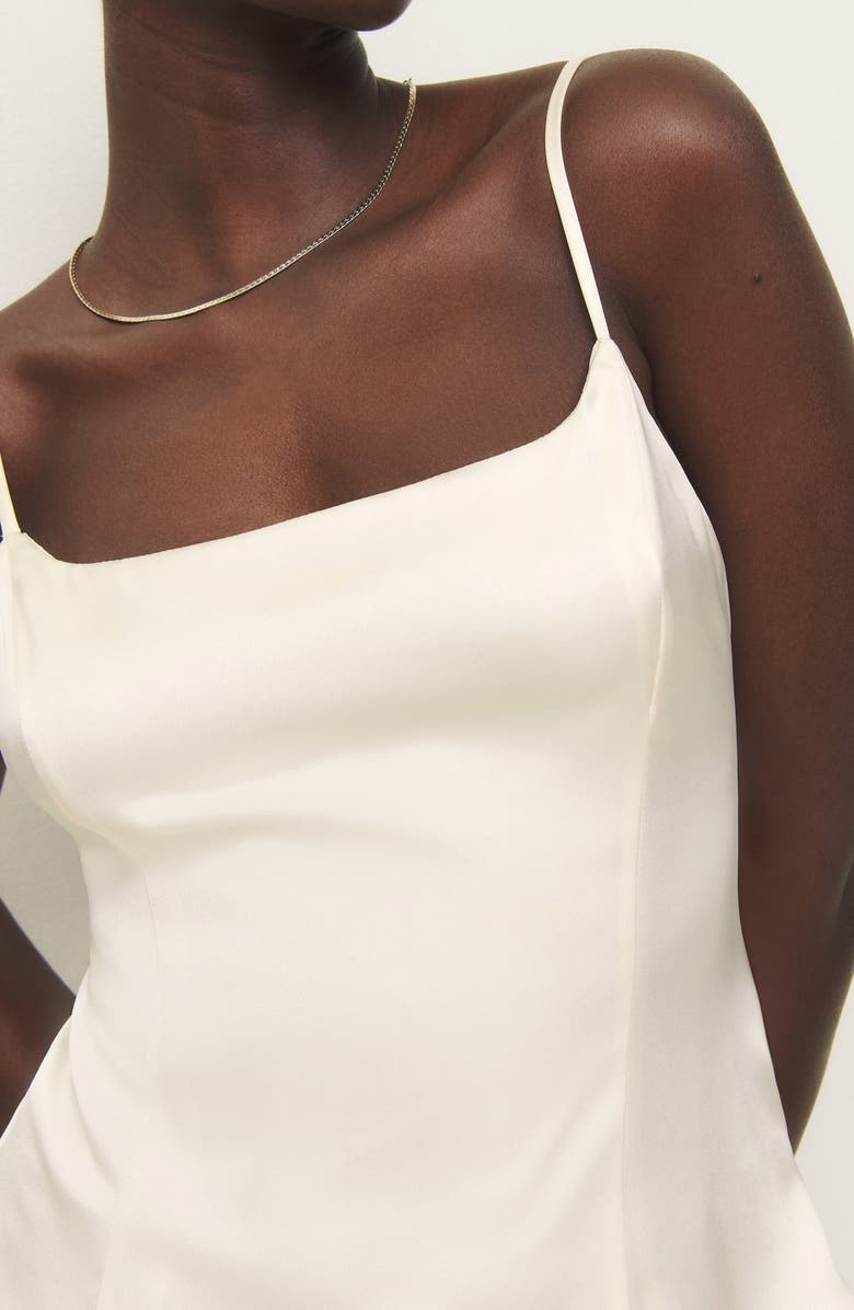 Reformation Isla Satin Camisole, Alternate, color, Fior Di Latte