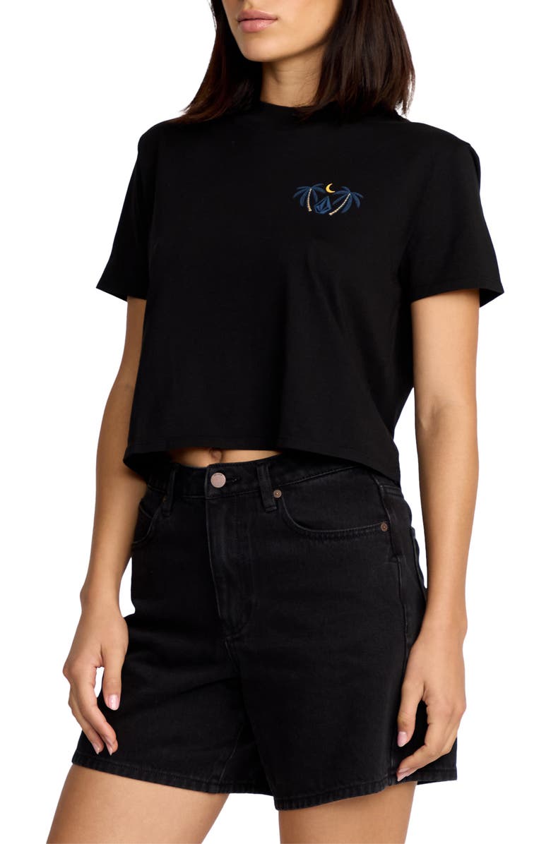 Volcom Dial Crop Graphic T-Shirt, Alternate, color, Black