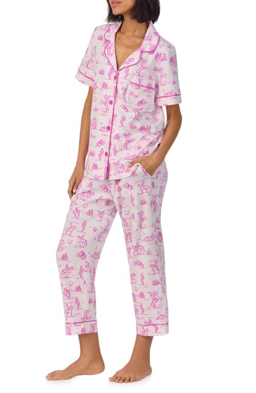 Bedhead Pajamas Print Stretch Organic Cotton Jersey Crop Pajamas