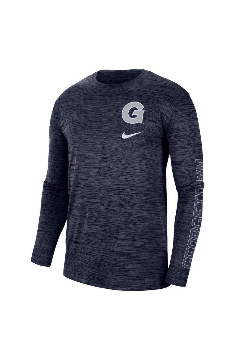 Nike Men's Nike Navy Georgetown Hoyas Velocity Legend Team Performance Long Sleeve T-Shirt, Alternate, color,