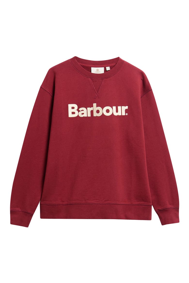 Hartland Graphic Sweatshirt, Alternate, color, CRANBERRY RED