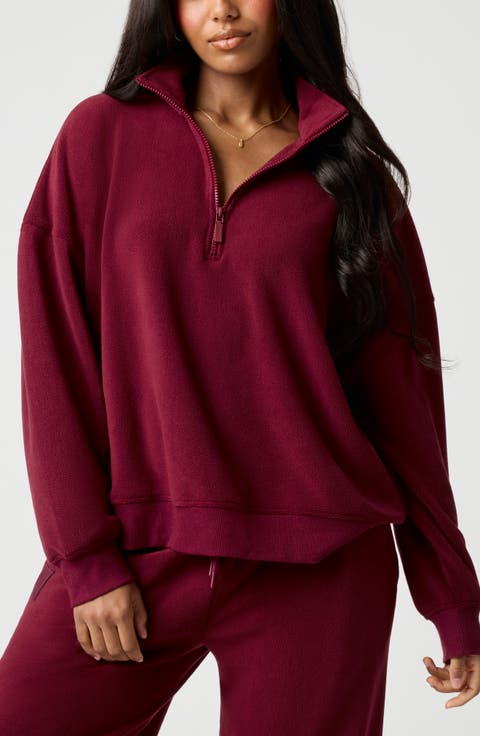Polar Fleece Quarter Zip Sweatshirt