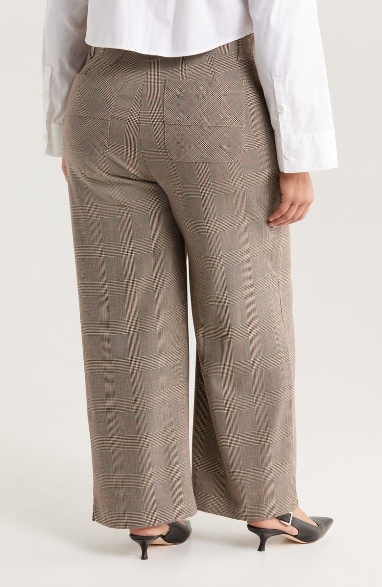 Wit & Wisdom Skyrise Glen Plaid Pleated Wide Leg Trousers, Alternate, color,