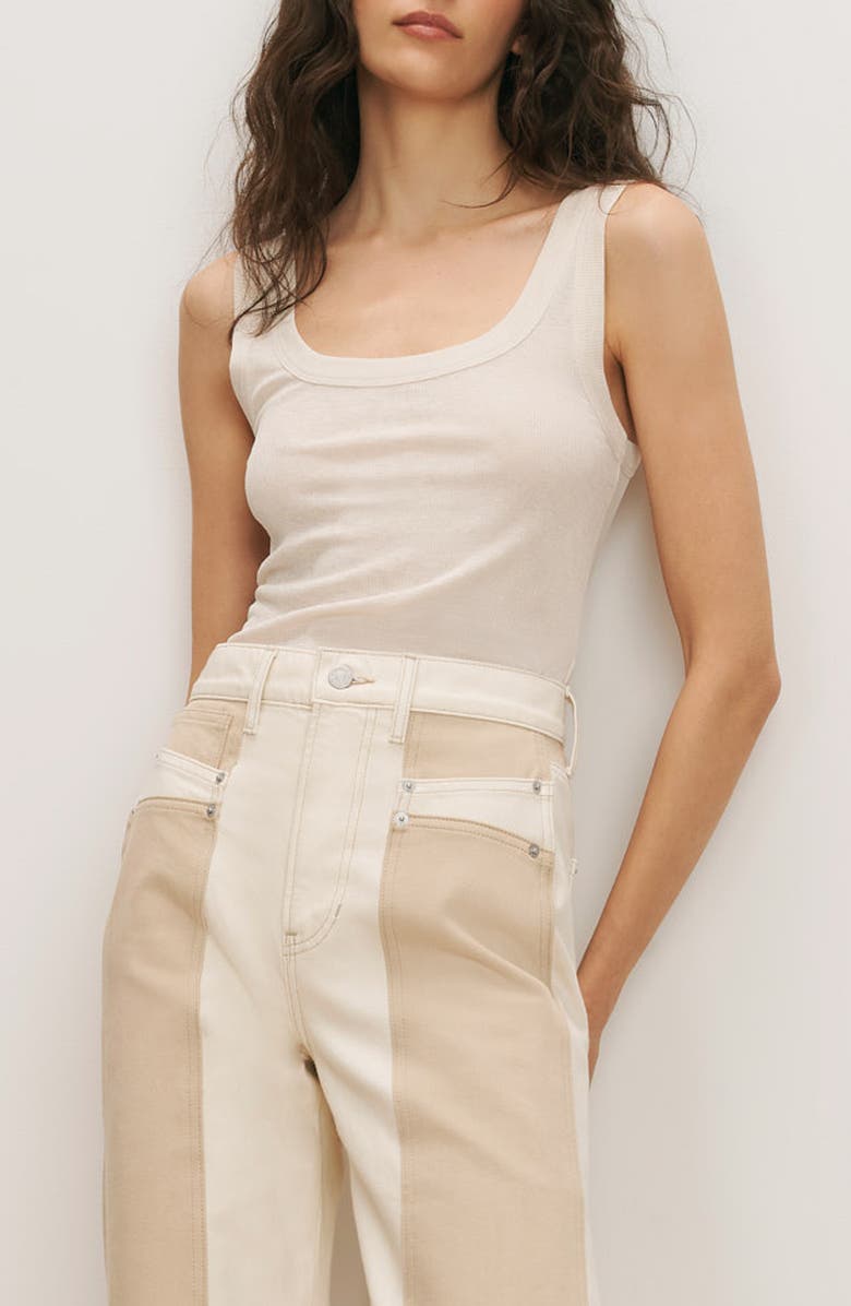 Veronica Beard Belvedere Tank, Alternate, color, Ecru