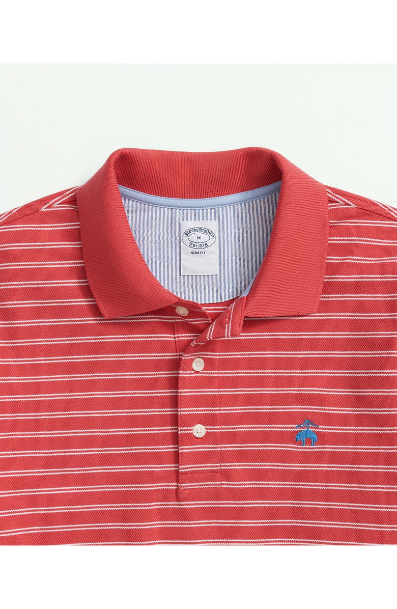 Brooks Brothers Stripe Piqué Polo, Alternate, color, Red/ White