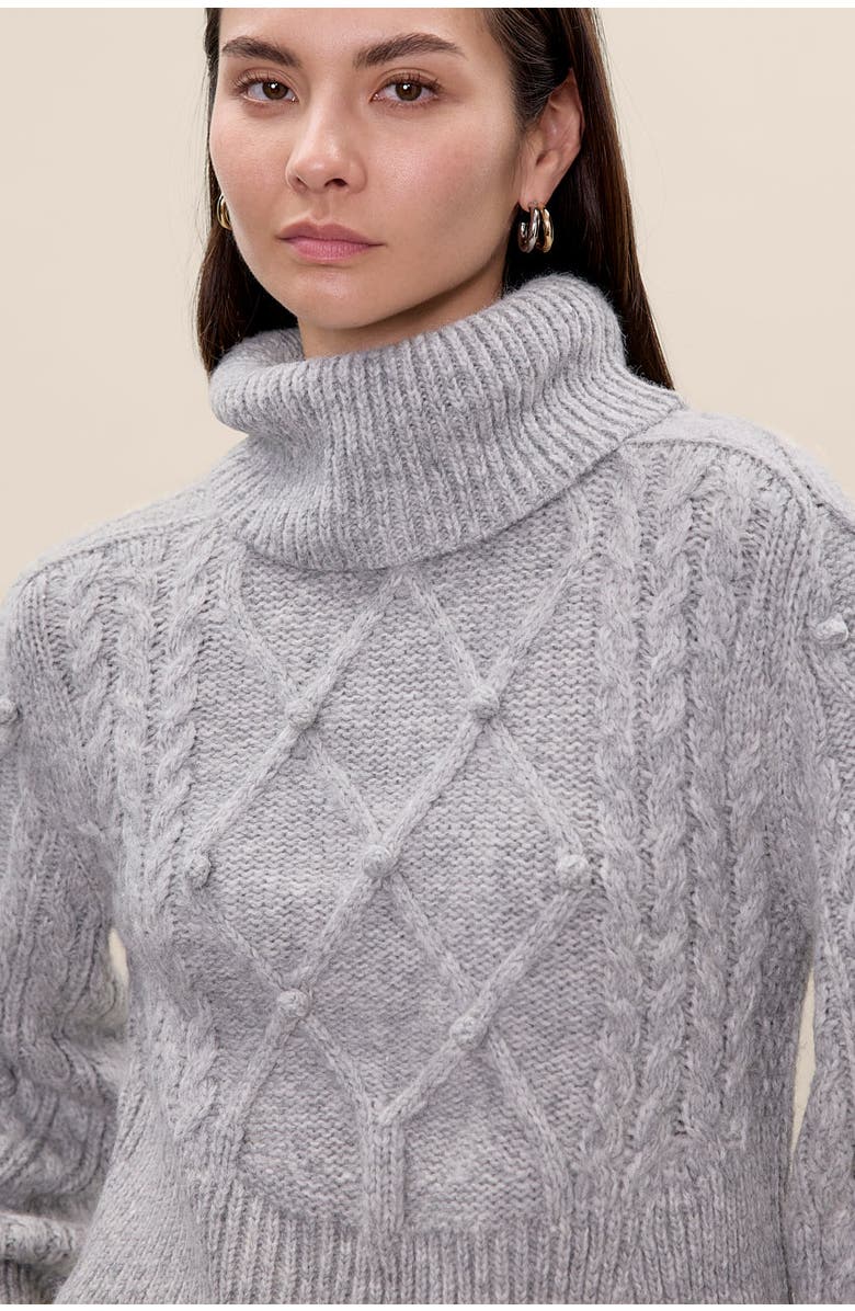 Rebecca Taylor Petra Sweater, Alternate, color, Light Grey