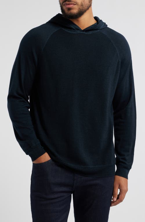 Robert Barakett Newbury Merino Wool Hoodie in Navy 