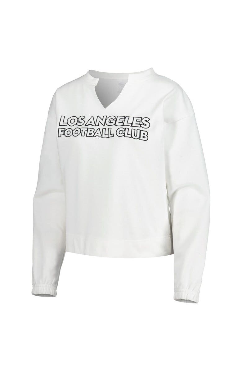 CONCEPTS SPORT Women's Concepts Sport White LAFC Sunray Notch Neck Long Sleeve T-Shirt, Alternate, color, White