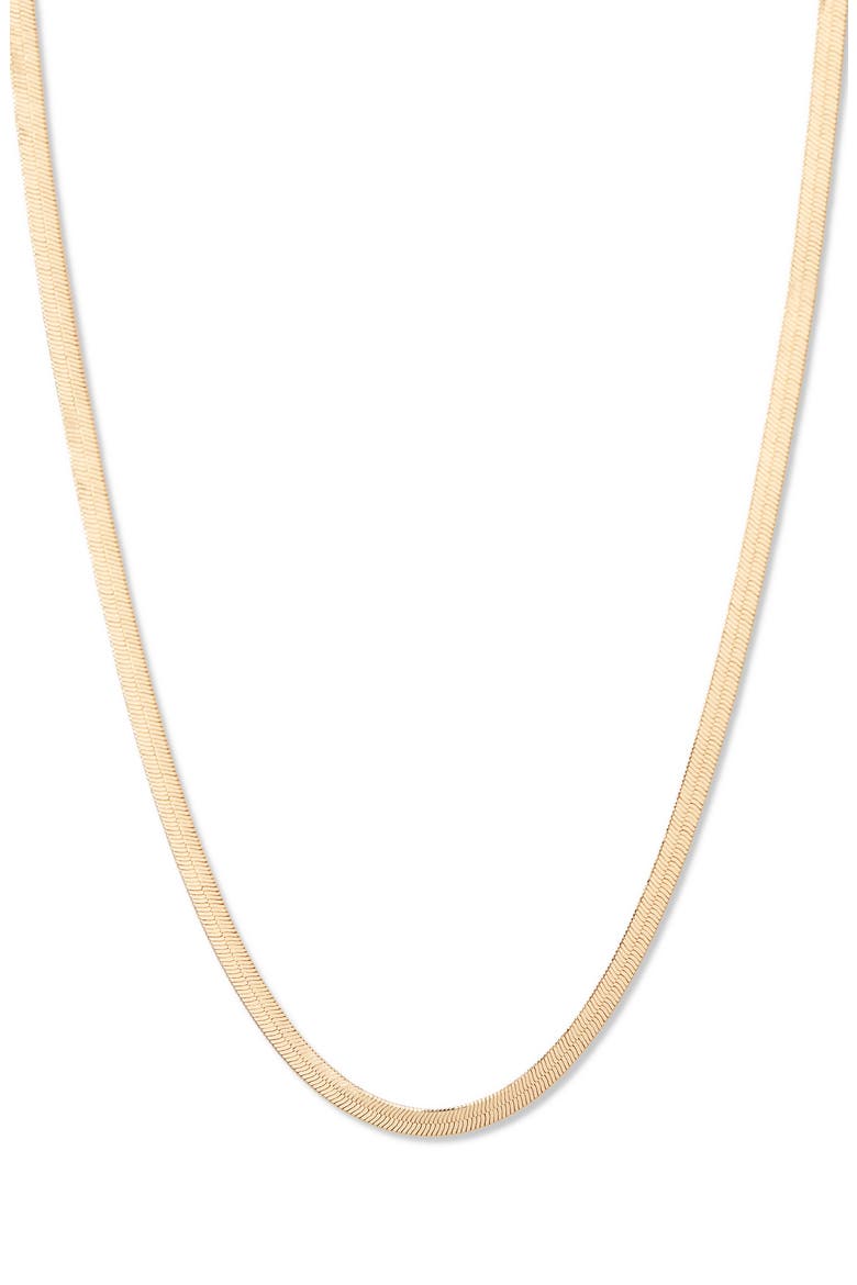 Hazel Herringbone Necklace, Main, color, GOLD