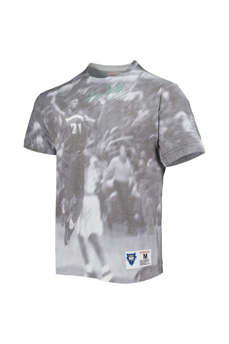 Men's Mitchell & Ness Kevin Garnett Heather Gray Minnesota Timberwolves Above The Rim T-Shirt, Alternate, color, Gray