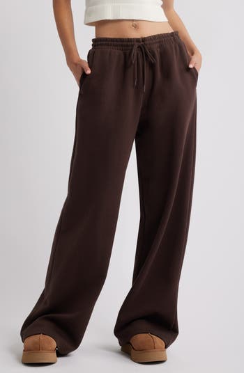【BAON】Oomo banding snap fleece wide pants HF05 - Heavy Fleece Wide Leg Sweatpants (Piece Dye) – Los