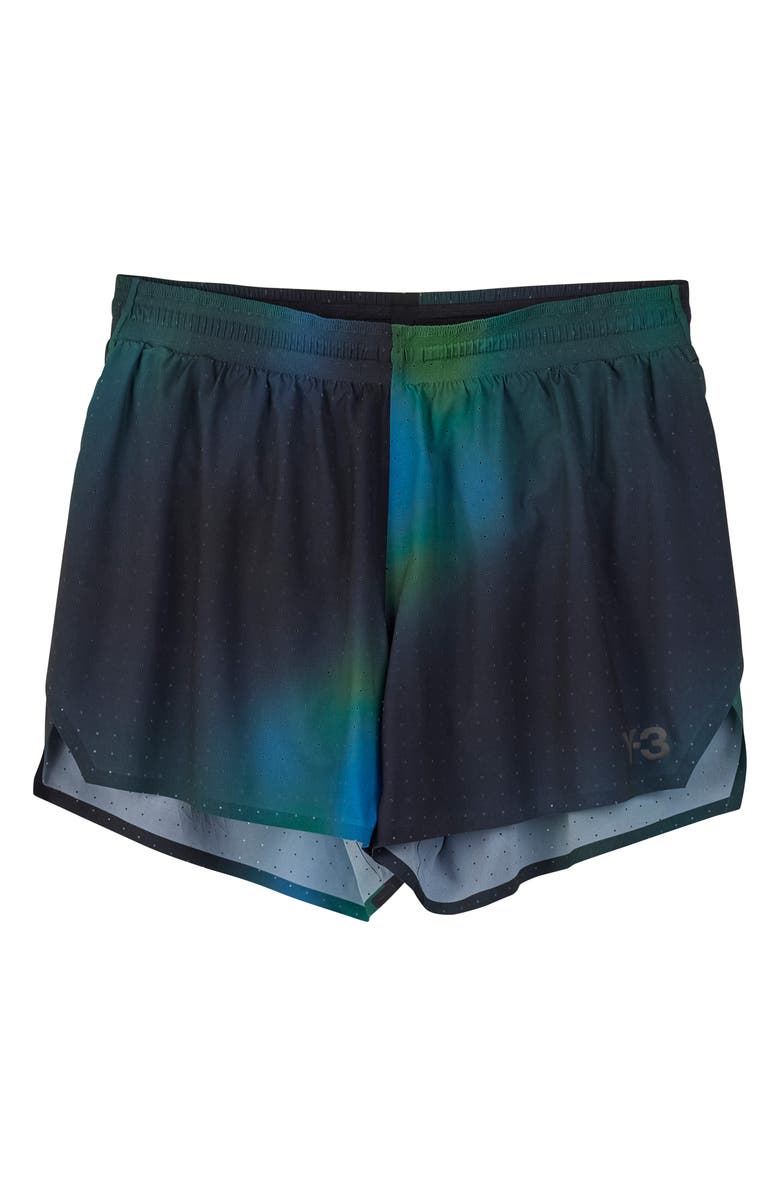 Y-3 Allover Print Run Shorts, Main, color, 