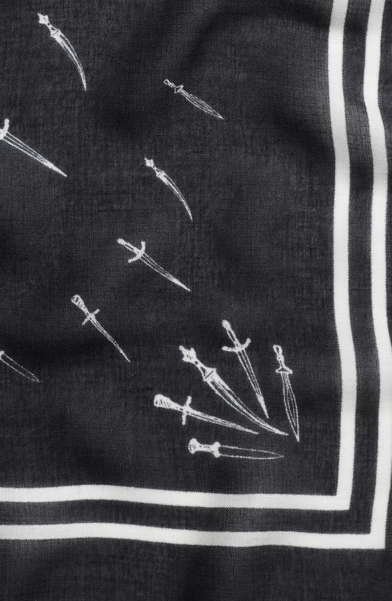 rag & bone Dagger Print Scarf, Alternate, color, 