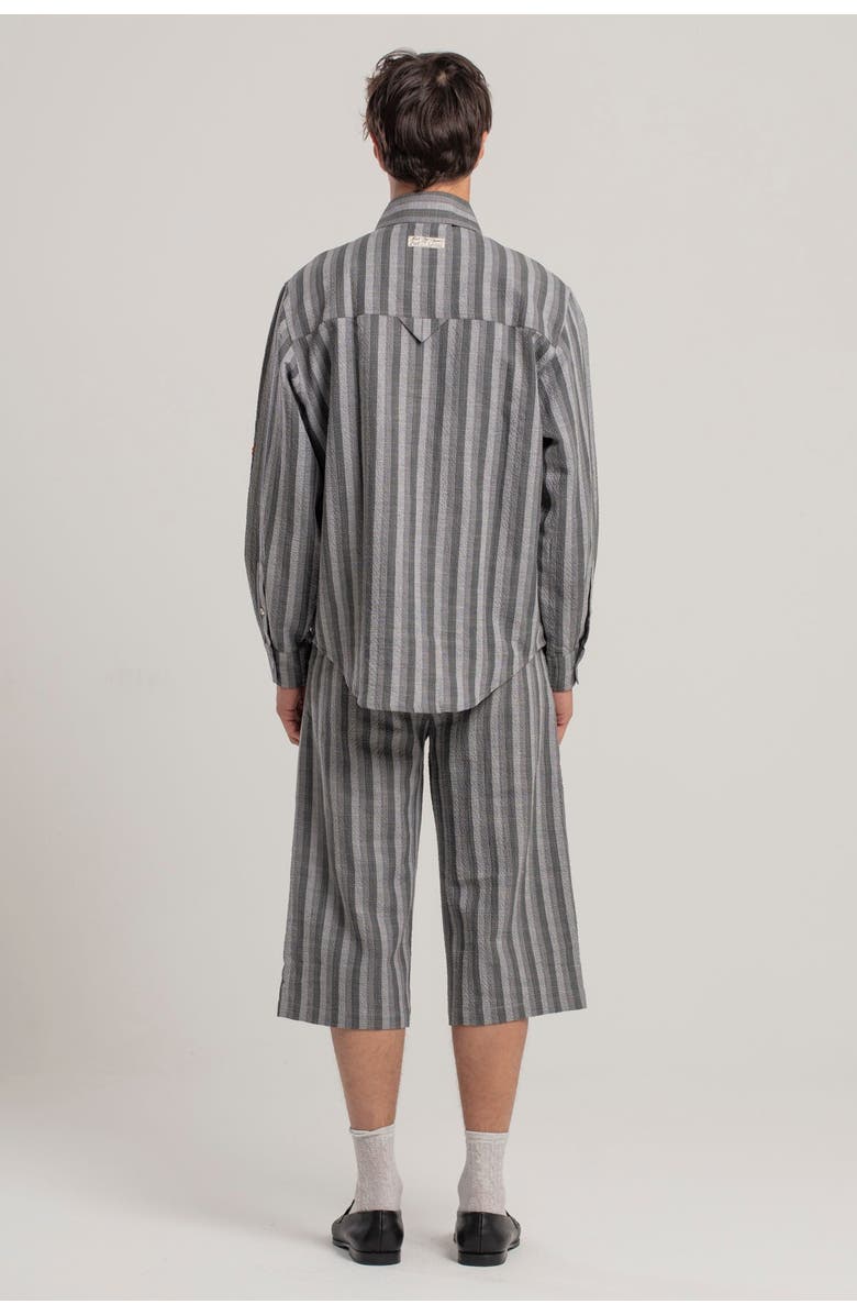 PCFG Linen & Cotton Blend Checked Woven Short, Alternate, color, Grey