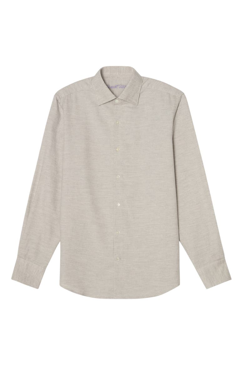 Morgan Luxe Flannel Shirt, Main, color, Light Gray