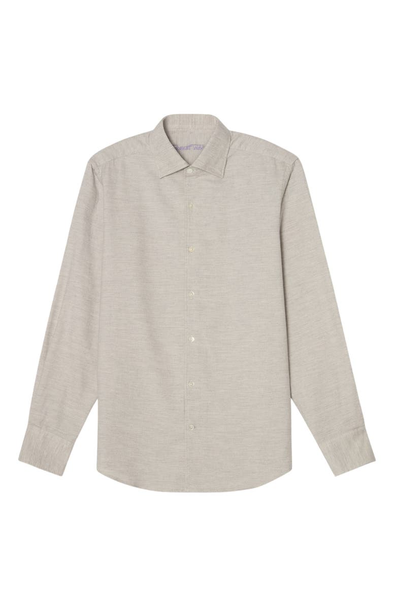 Robert Talbott Morgan Luxe Flannel Shirt, Main, color, Light Gray