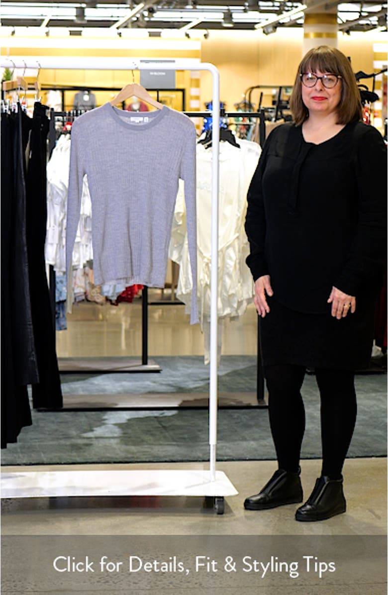 Kyle Merino Wool Long Sleeve Rib Top, sales video thumbnail