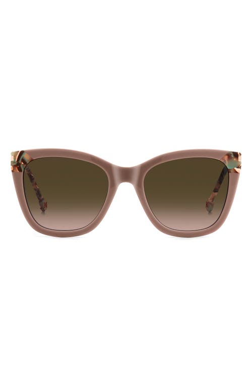 Carolina Herrera Her 54mm Gradient Rectangular Sunglasses In Brown